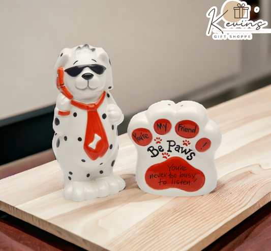 You’re Never Too Busy To Listen Ceramic Dalmation Dog Salt & Pepper Gift for Her Him Kitchen Décor Dog Lover Gift Pet