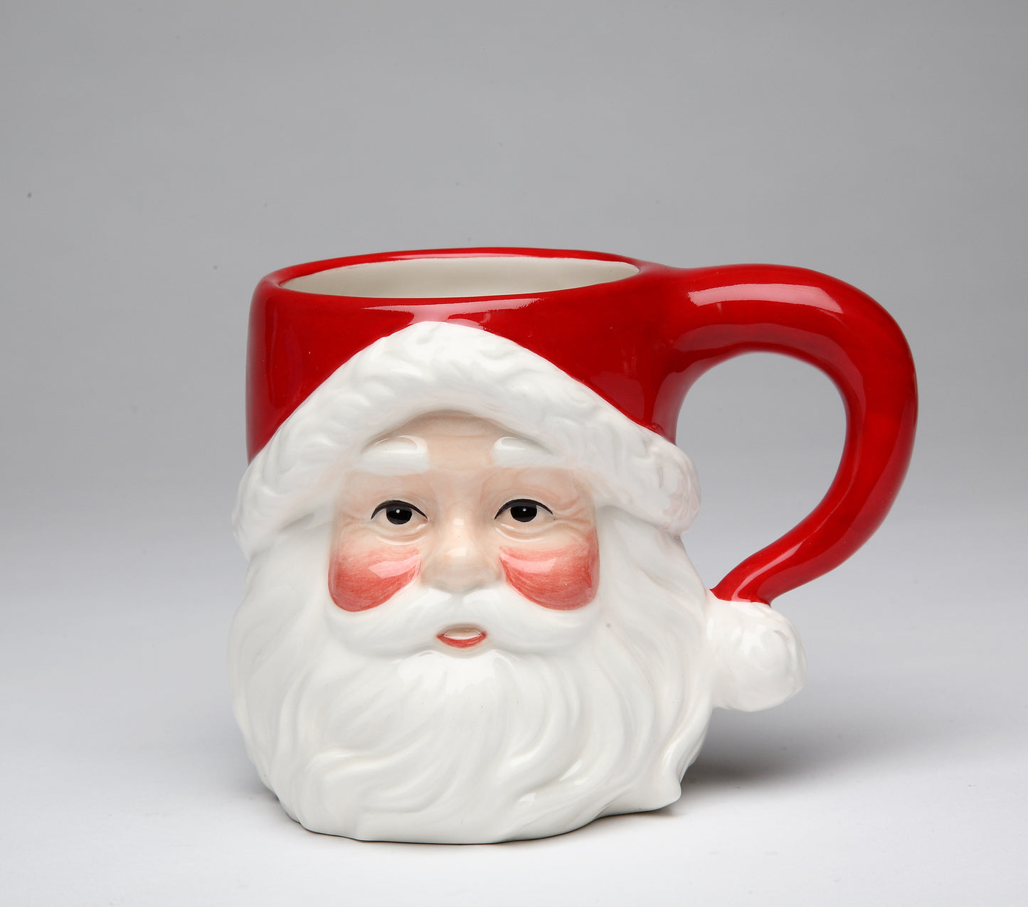 Ceramic Christmas Holiday Santa Mugs ( Set Of 4 ), Home Décor, Gift for Her, Gift for Mom, Kitchen Décor, Christmas Décor