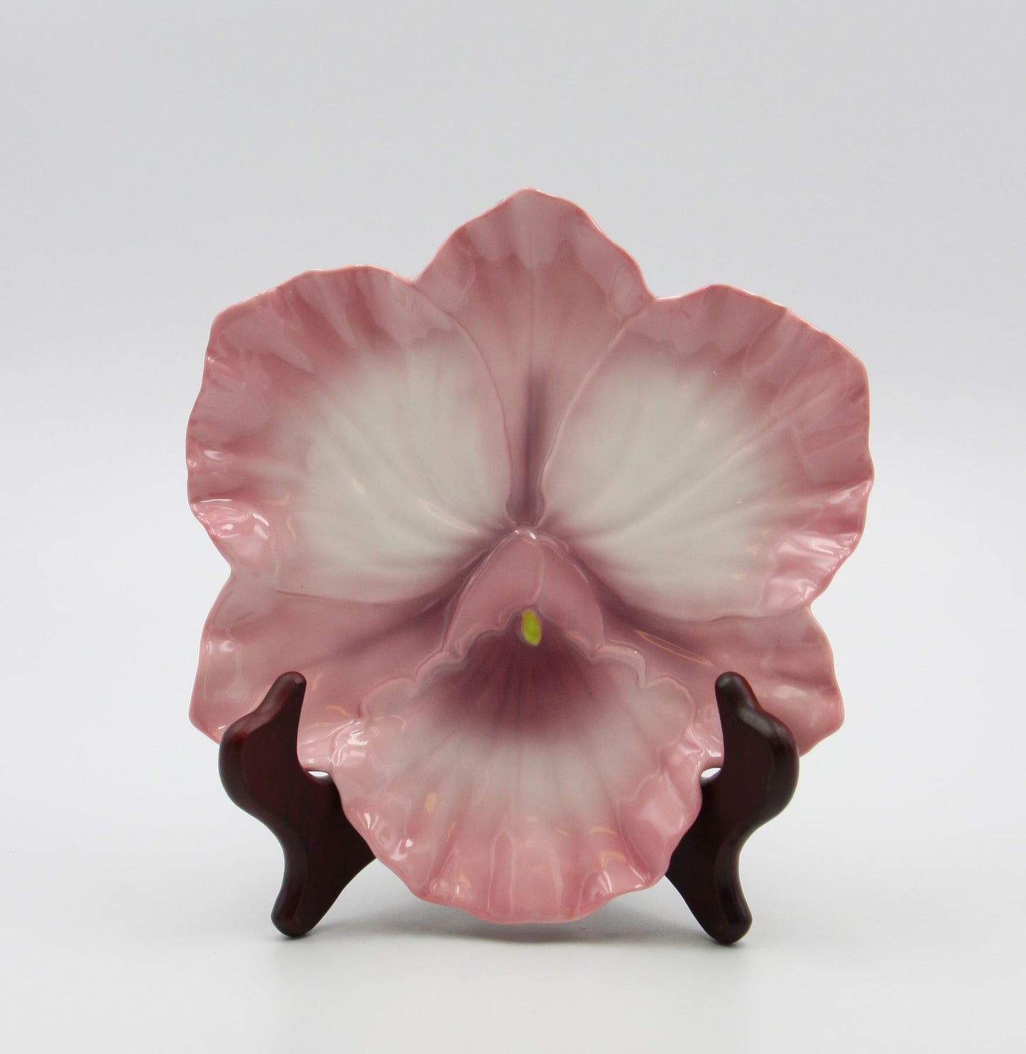 Set Of 2 Pink Orchid Flower Plates - kevinsgiftshoppe