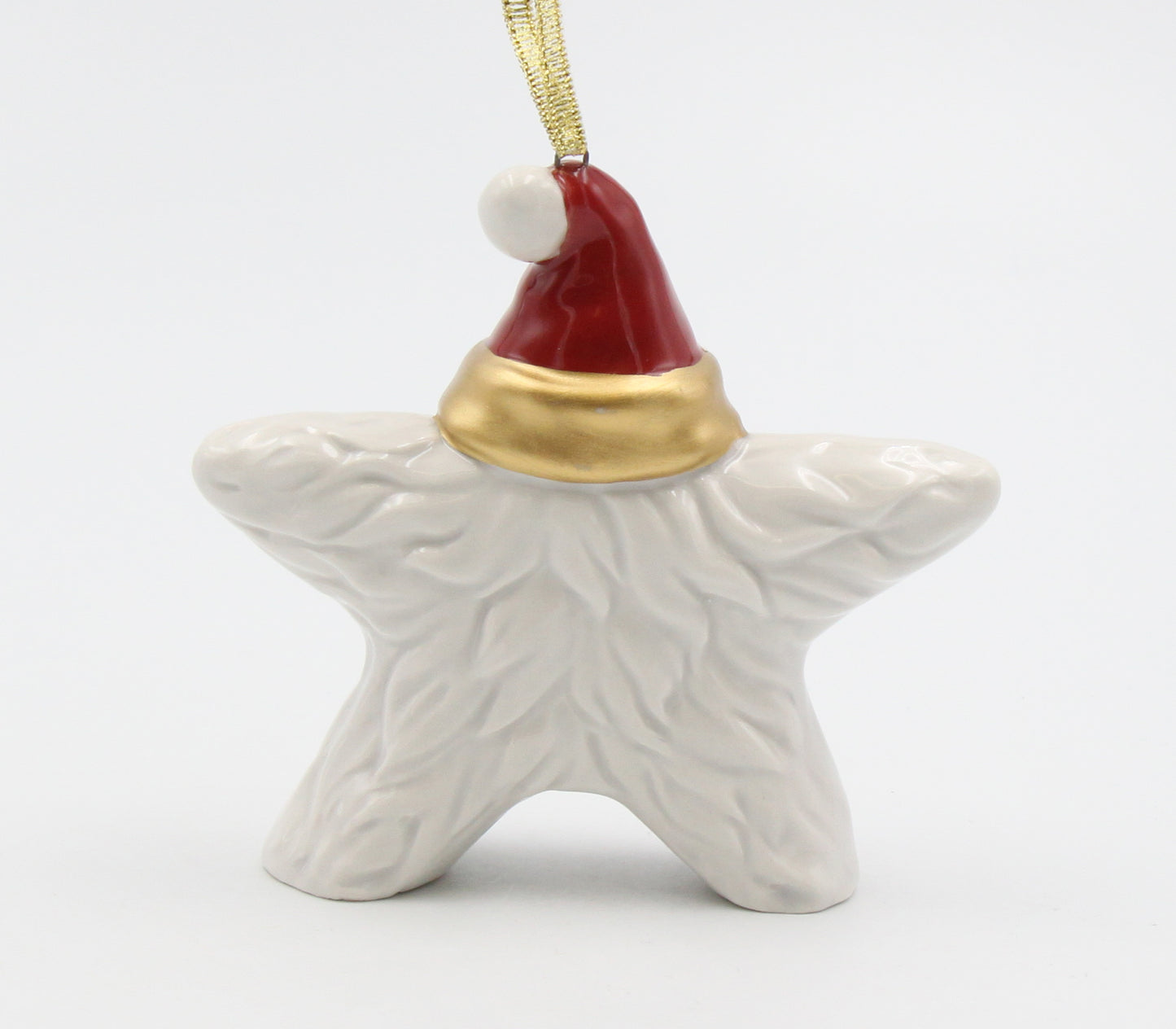 Ceramic Christmas Santa Star Ornament, Home Décor, Gift for Her, Gift for Mom, Kitchen Décor, Christmas Décor