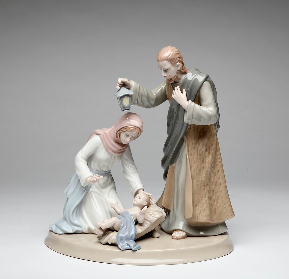 Ceramic Holy Family Nativity Figurine, Christmas Décor, Religious Décor, Religious Gift, Church Décor, Baptism Gift, Easter Décor