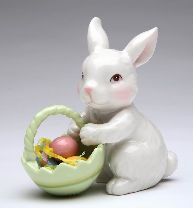 Bunny With Easter Basket - kevinsgiftshoppe