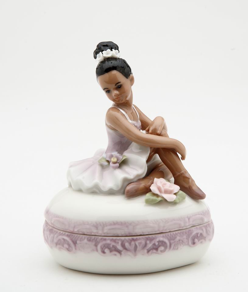 African American Purple Box Ballerina - kevinsgiftshoppe