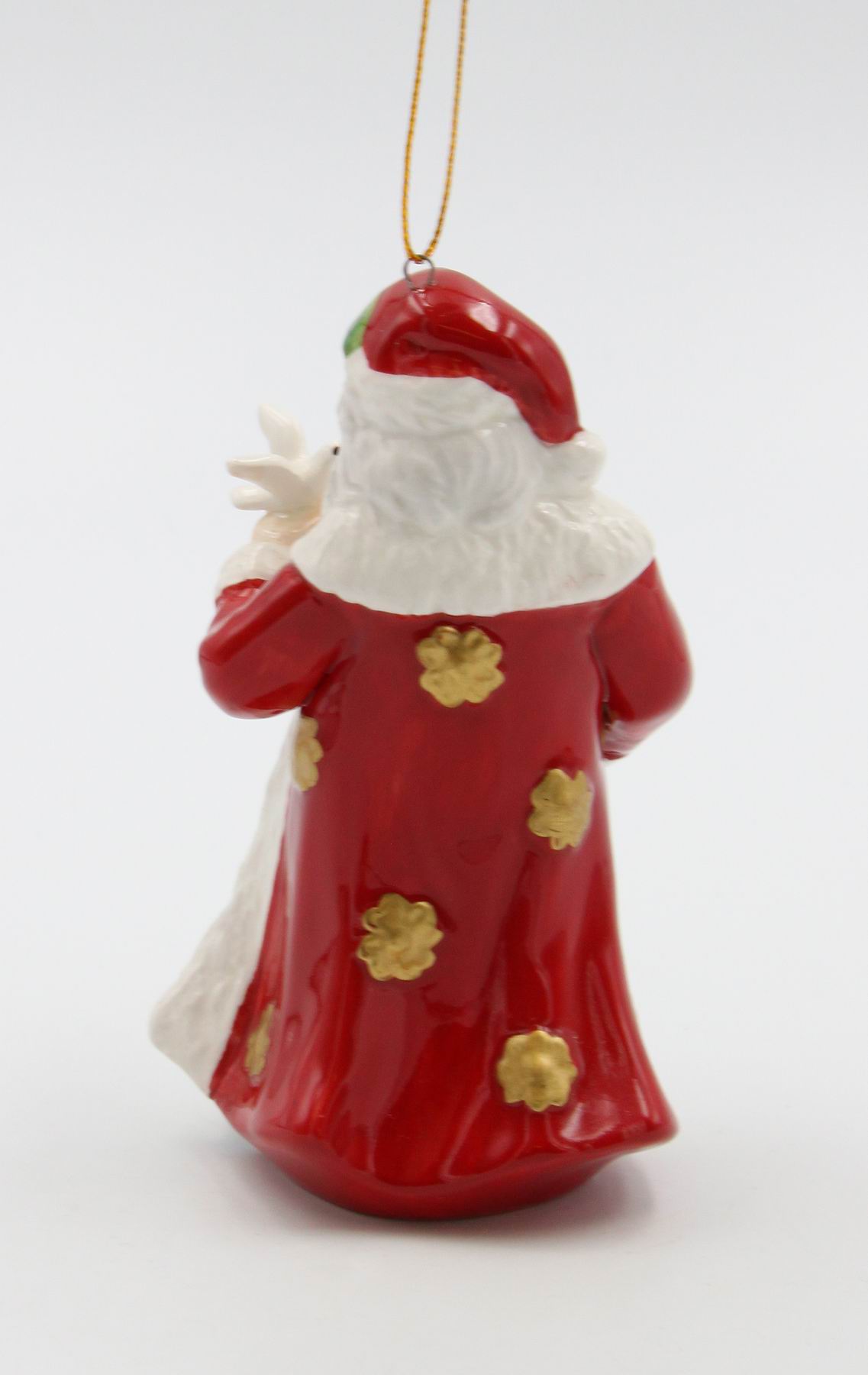 Ceramic Christmas Santa with Dove Ornament, Home Décor, Gift for Her, Gift for Mom, Kitchen Décor, Christmas Décor