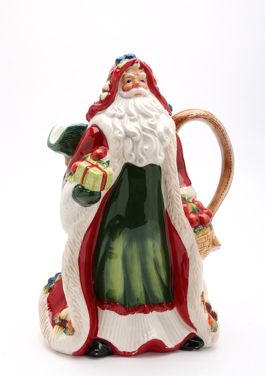 Ceramic Santa Pitcher- Fruitful Holiday Collection, Home Décor, Gift for Her, Gift for Mom, Kitchen Décor, Christmas Décor