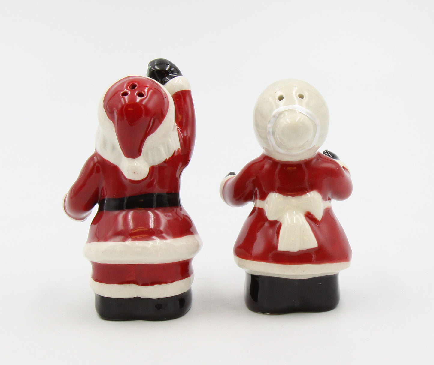 Ceramic African American Santa Couple Salt And Pepper Shakers, Home Décor, Gift for Her, Gift for Mom, Kitchen Decor, Christmas Decor