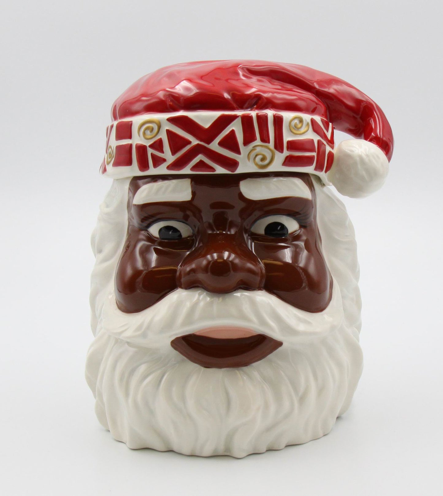 African American Santa Cookie Jar - kevinsgiftshoppe