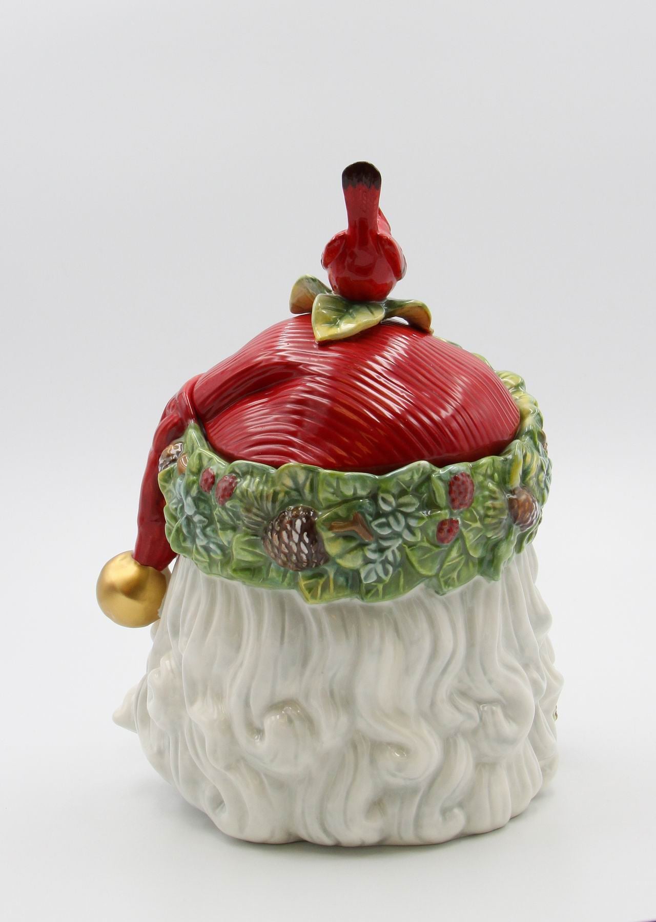 Ceramic African American Christmas Santa Cookie Jar, Home Décor, Gift for Her, Gift for Mom, Kitchen Décor, Christmas Décor