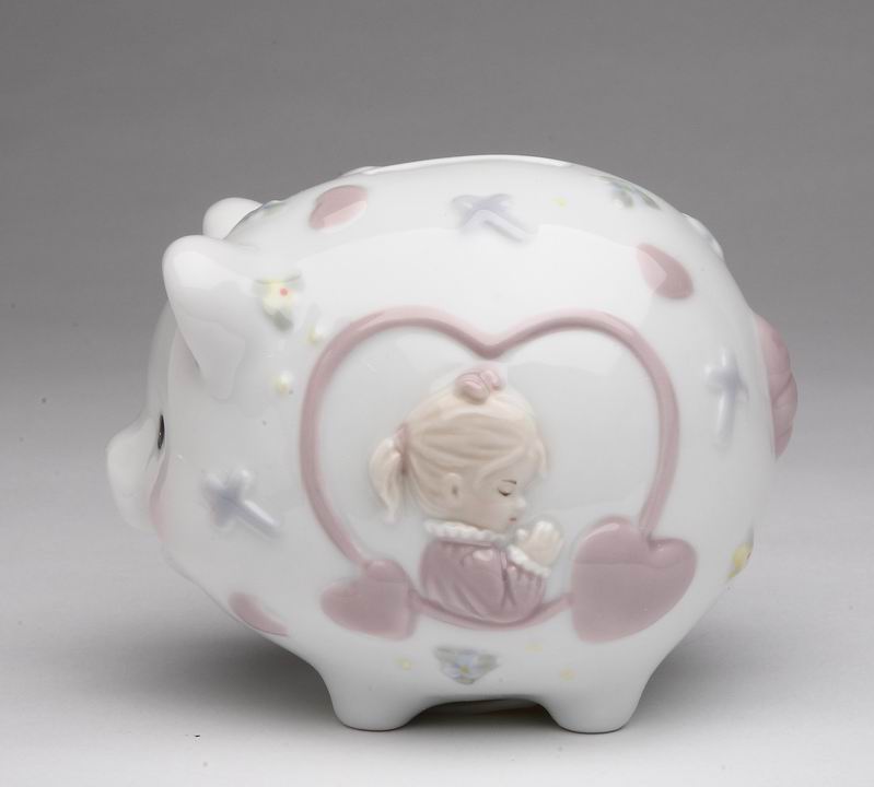 Praying Girl Piggy Bank - kevinsgiftshoppe