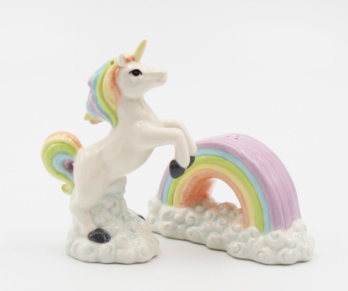 Unicorn Over Rainbow Salt And Pepper Shakers - kevinsgiftshoppe