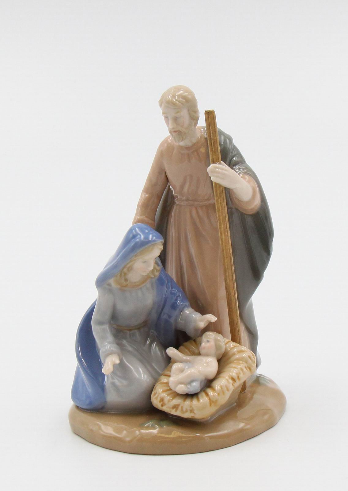 Ceramic Small Size Holy Family Nativity Figurine, Home Décor, Religious Décor, Religious Gift, Church Décor, Baptism Gift