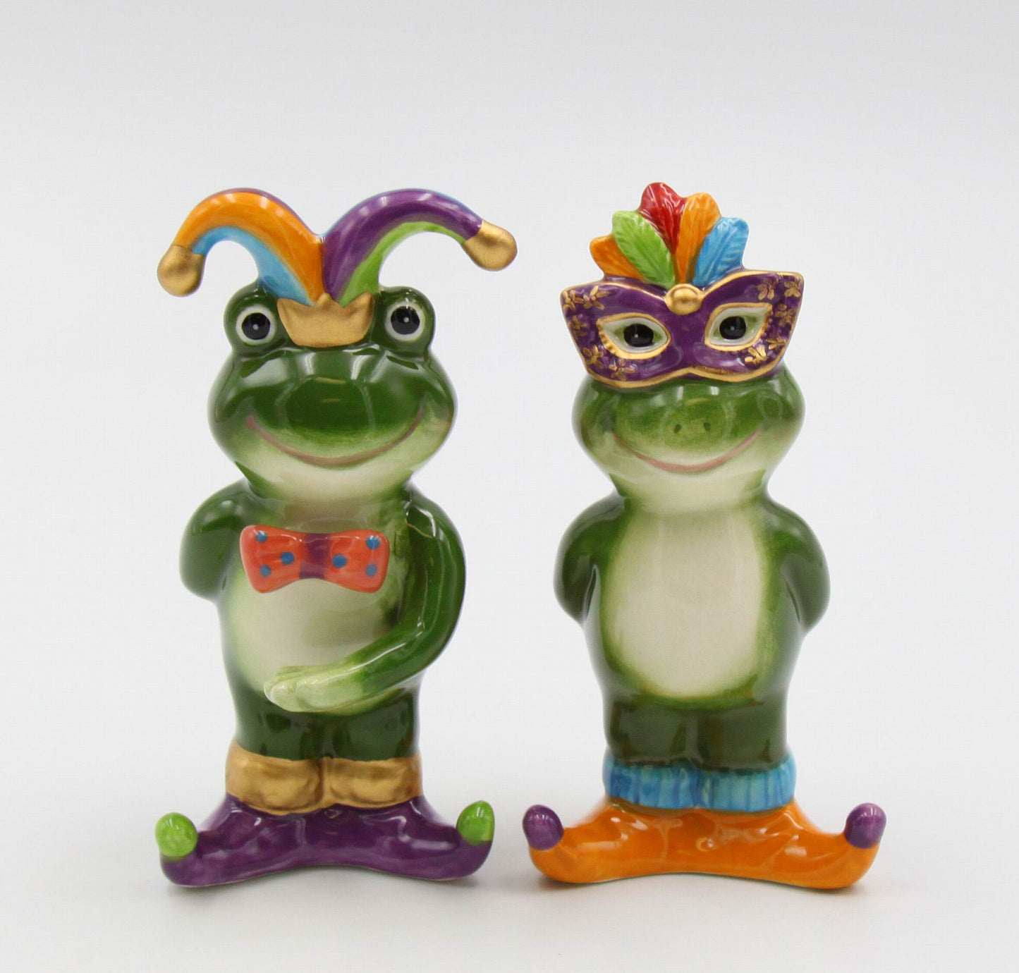 Mardi Gras Frogs Salt And Pepper - kevinsgiftshoppe