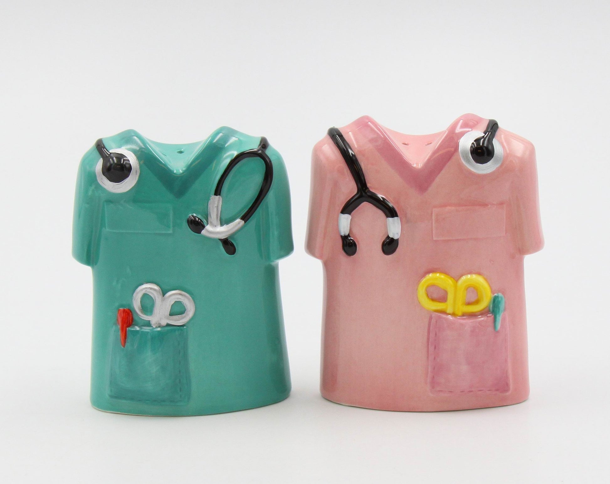 Healthcare Heroes Nurse Scrub Salt And Pepper Shakers - kevinsgiftshoppe