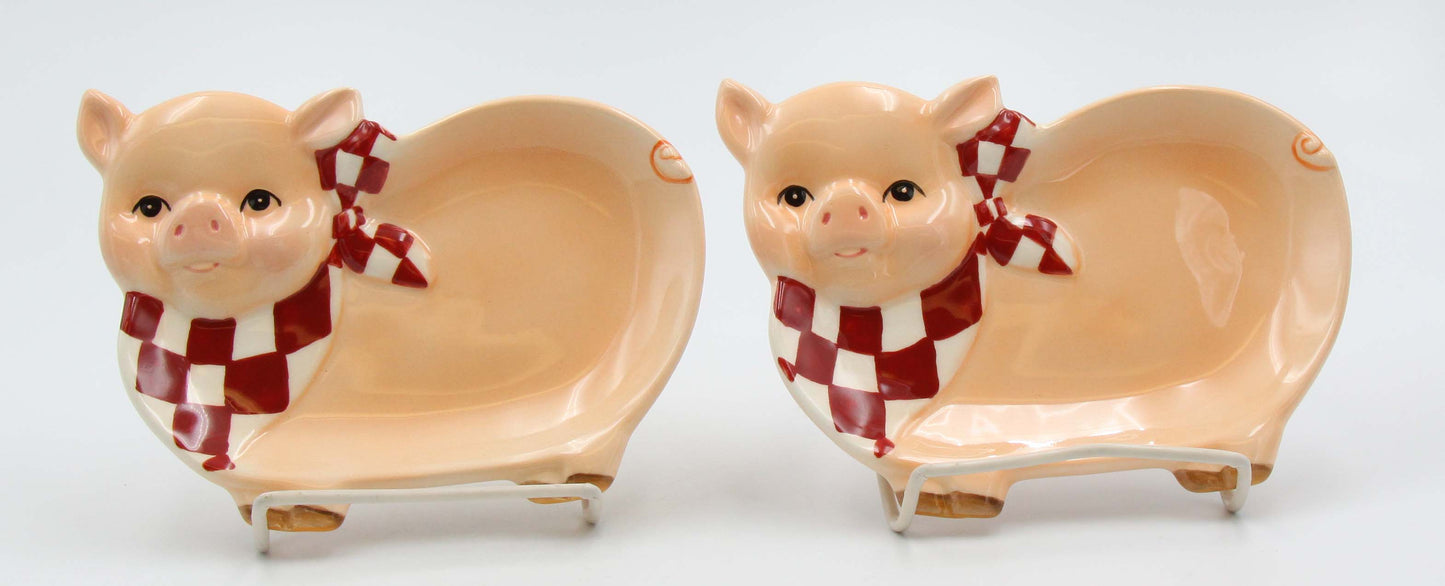 Pig Candy Dish Set Of 2 - kevinsgiftshoppe