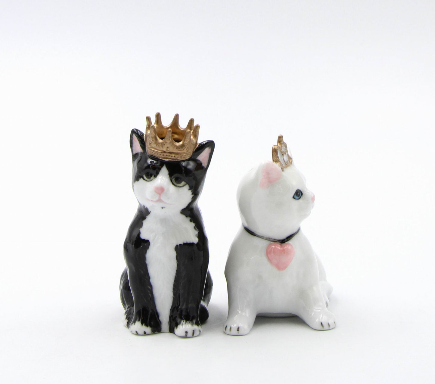 Ceramic King and Queen of Cats Salt and Pepper Shakers, Home Décor, Gift for Her, Gift for Mom, Kitchen Décor, Cat Lovers Gift