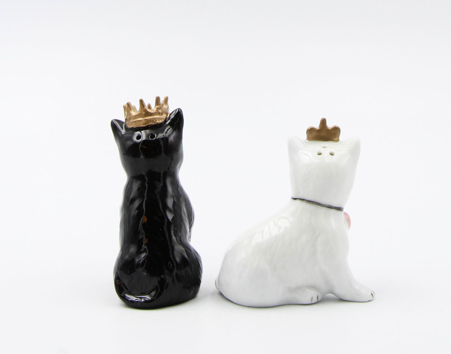 Ceramic King and Queen of Cats Salt and Pepper Shakers, Home Décor, Gift for Her, Gift for Mom, Kitchen Décor, Cat Lovers Gift