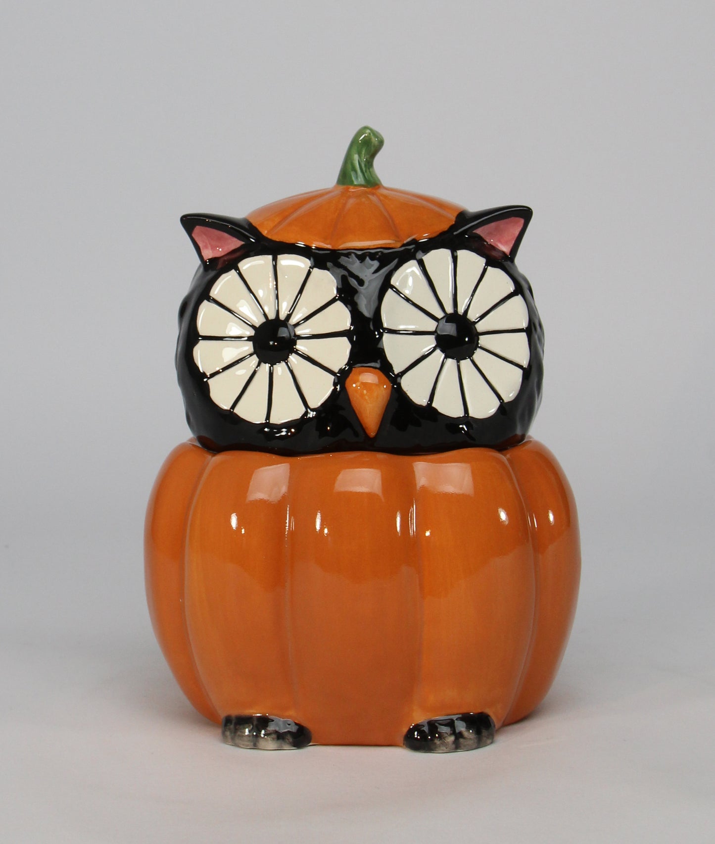 Ceramic Black Owl Pumpkin Candy Box, Home Décor, Gift for Her, Gift for Mom, Kitchen Décor, Fall Décor, Halloween Décor