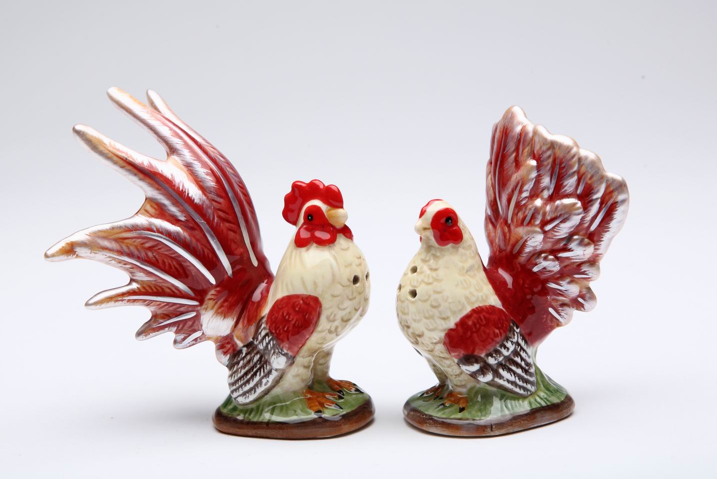 Mini Red Rooster Salt And Pepper - kevinsgiftshoppe