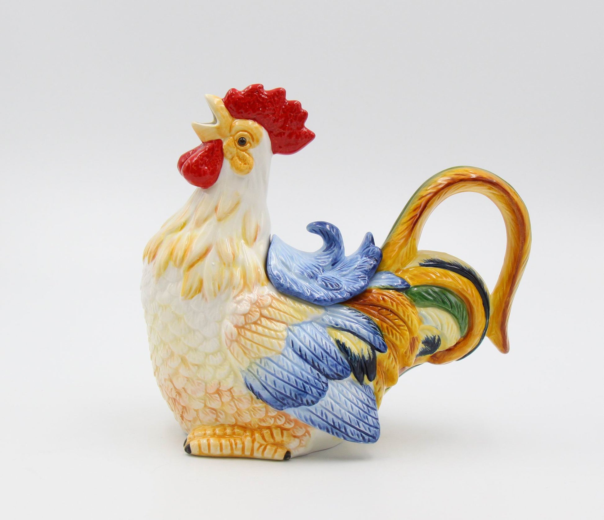 Rainbow Rooster Teapot - kevinsgiftshoppe