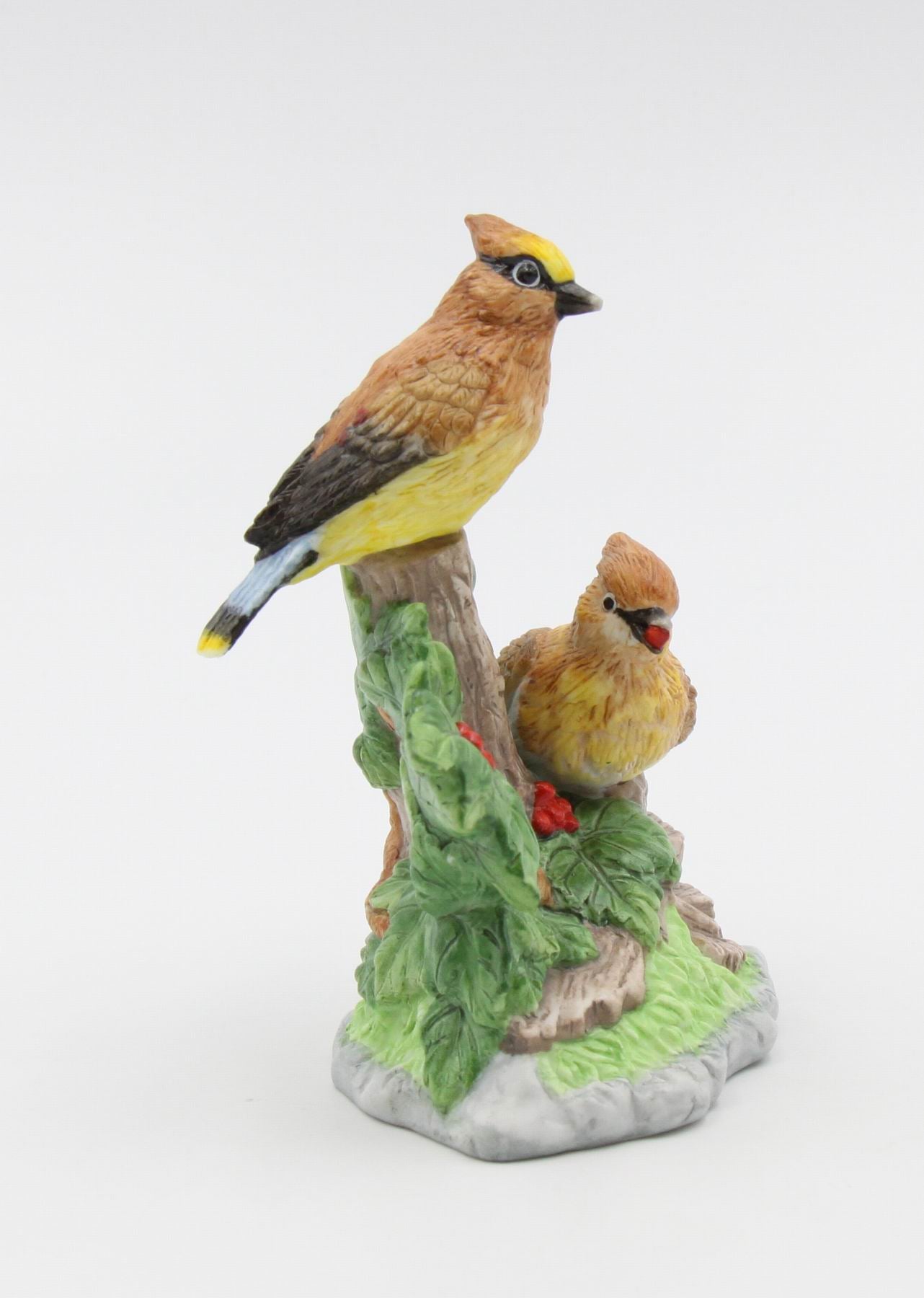 Ceramic Cedar Waxing Bird Figurine, Home Décor, Gift for Her, Gift for Mom, Kitchen Décor, Birdwatcher Gift, Vintage Decor