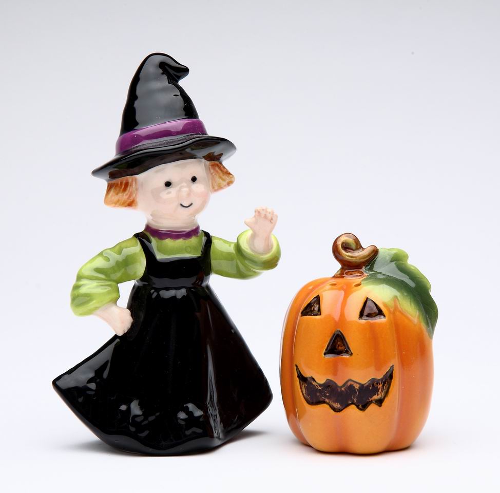 Pumpkin & Witch Salt & Pepper - kevinsgiftshoppe