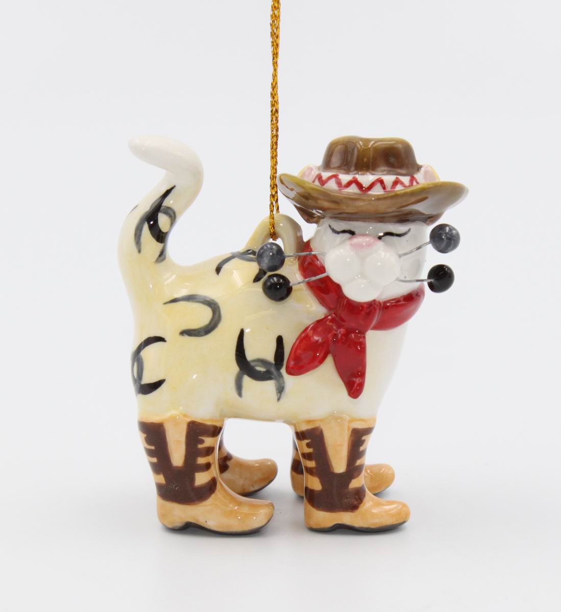 Cat Ornament - Cowboy - kevinsgiftshoppe