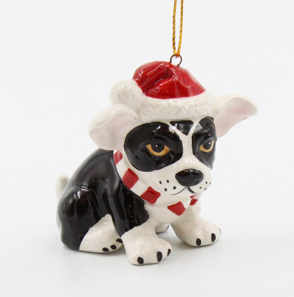 Christmas Boston Terrier Ornament - kevinsgiftshoppe