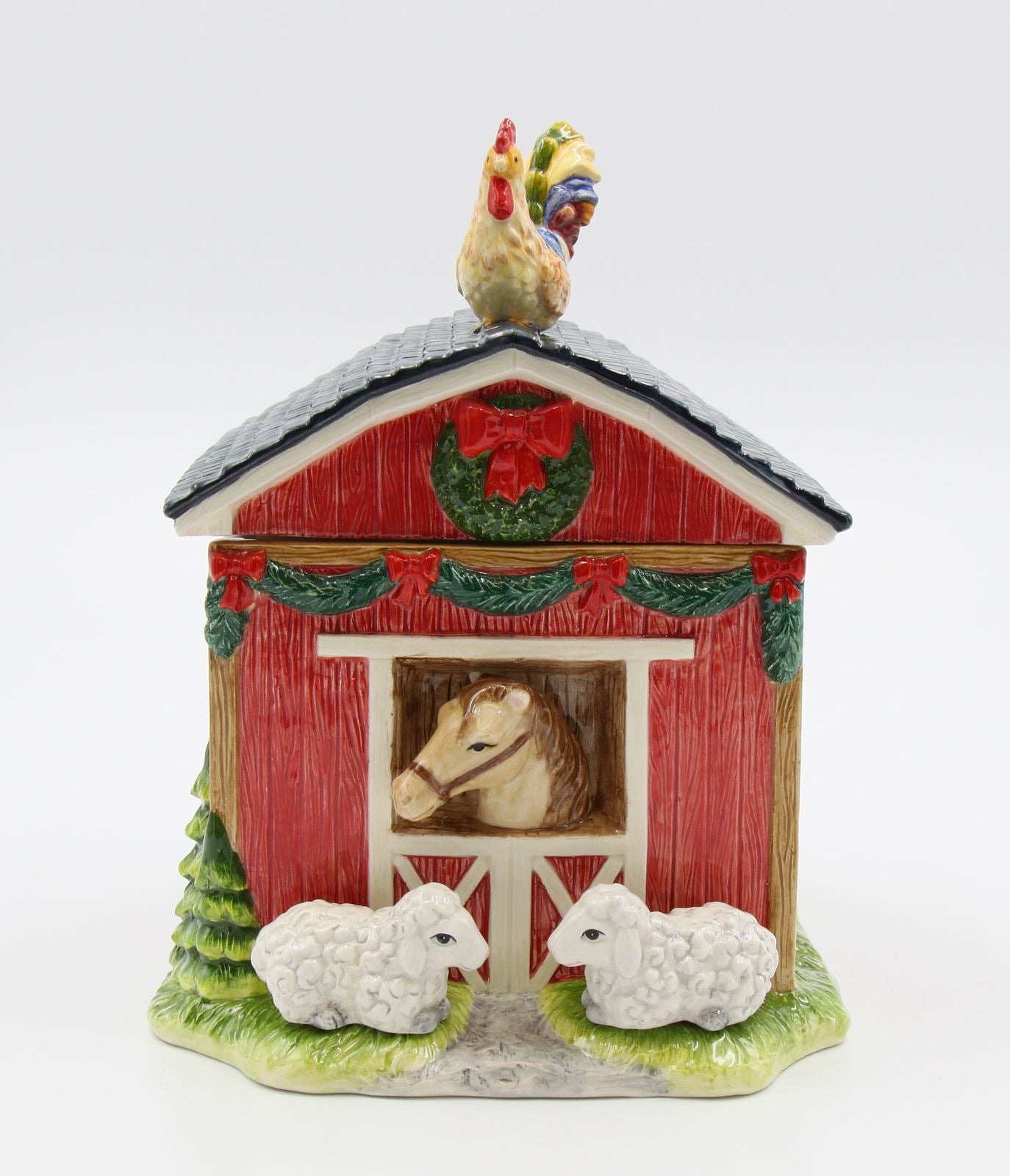 Barn House Cookie Jar - kevinsgiftshoppe