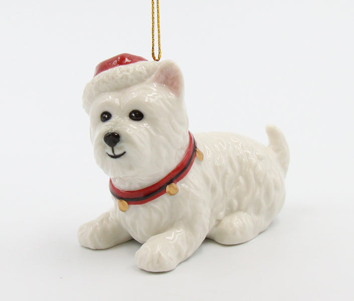 Ceramic West Terrier Dog Christmas Tree Ornament, Home Décor, Gift for Her, Gift for Mom, Kitchen Décor, Dog Lover Gift, Pet Loss Gift