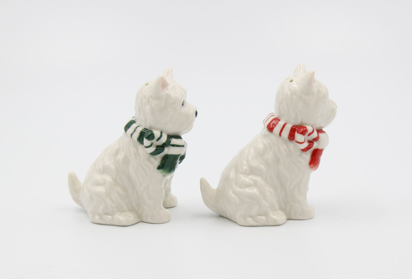 Ceramic Christmas Westie Dog Salt And Pepper Shaker Set, Home Décor, Gift for Her, Gift for Mom, Kitchen Décor, Gift for Dog Lover