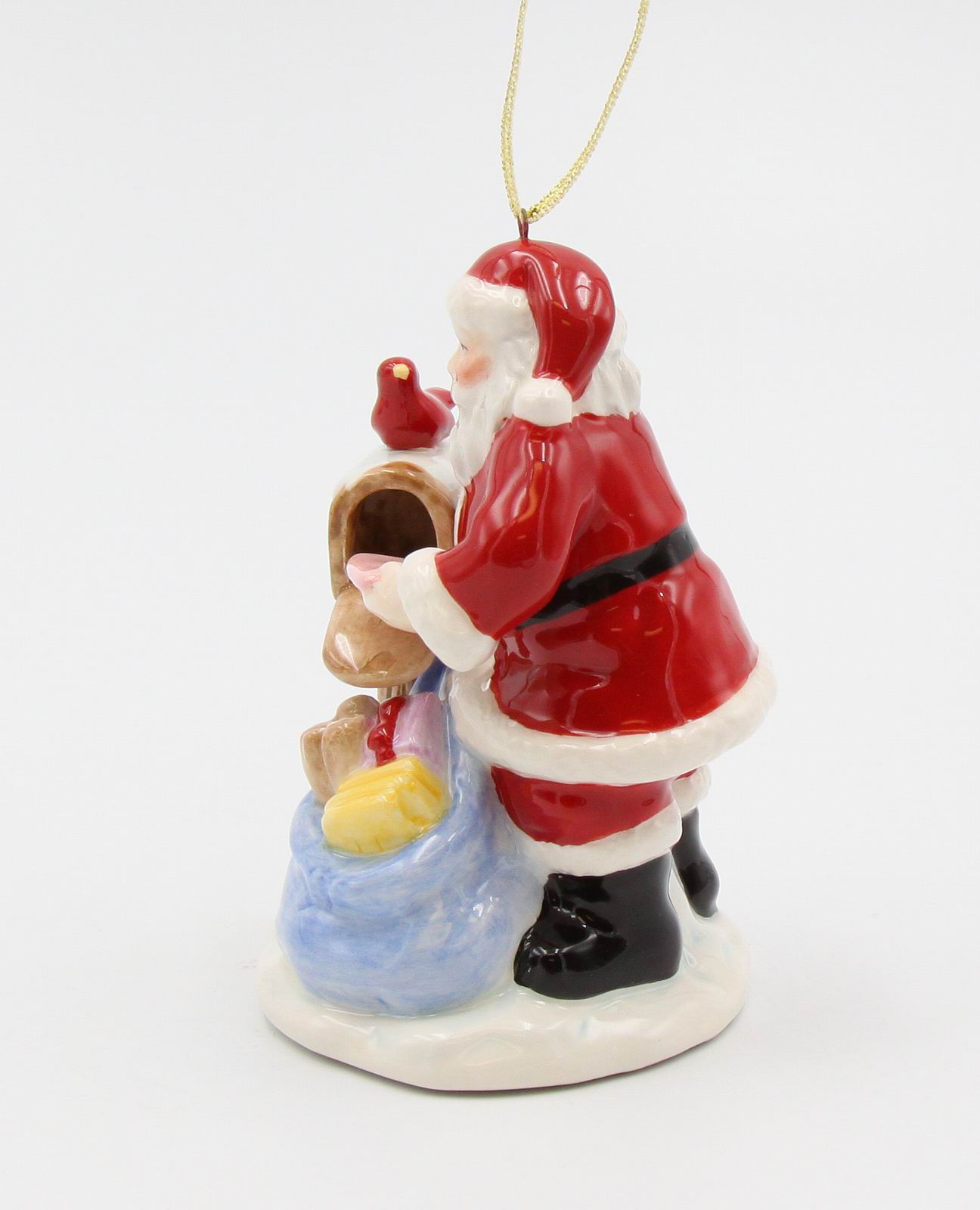 Ceramic Christmas Santa With Mail Box Ornament, Home Décor, Gift for Her, Gift for Mom, Kitchen Décor, Christmas Décor