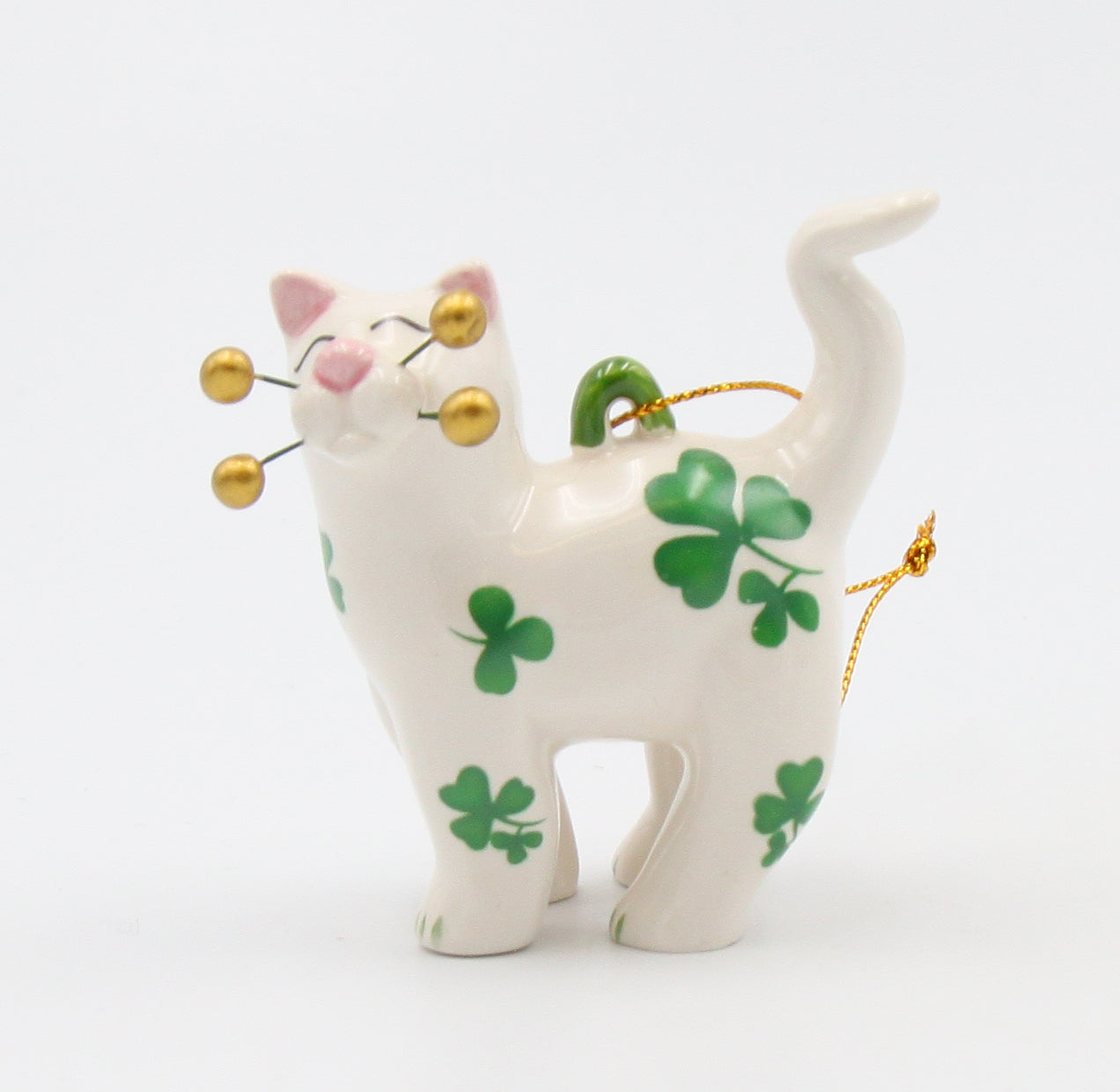 Whisker Cat - Shamrock Cat Ornament - kevinsgiftshoppe