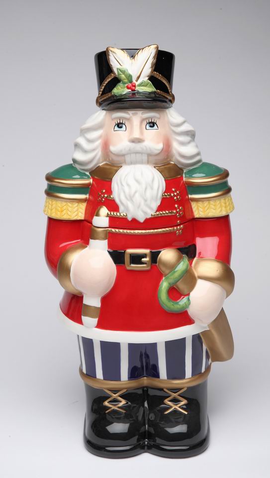 Ceramic Classic Nutcracker Cookie Jar, Home Décor, Gift for Her, Gift for Mom, Kitchen Décor, Christmas Décor