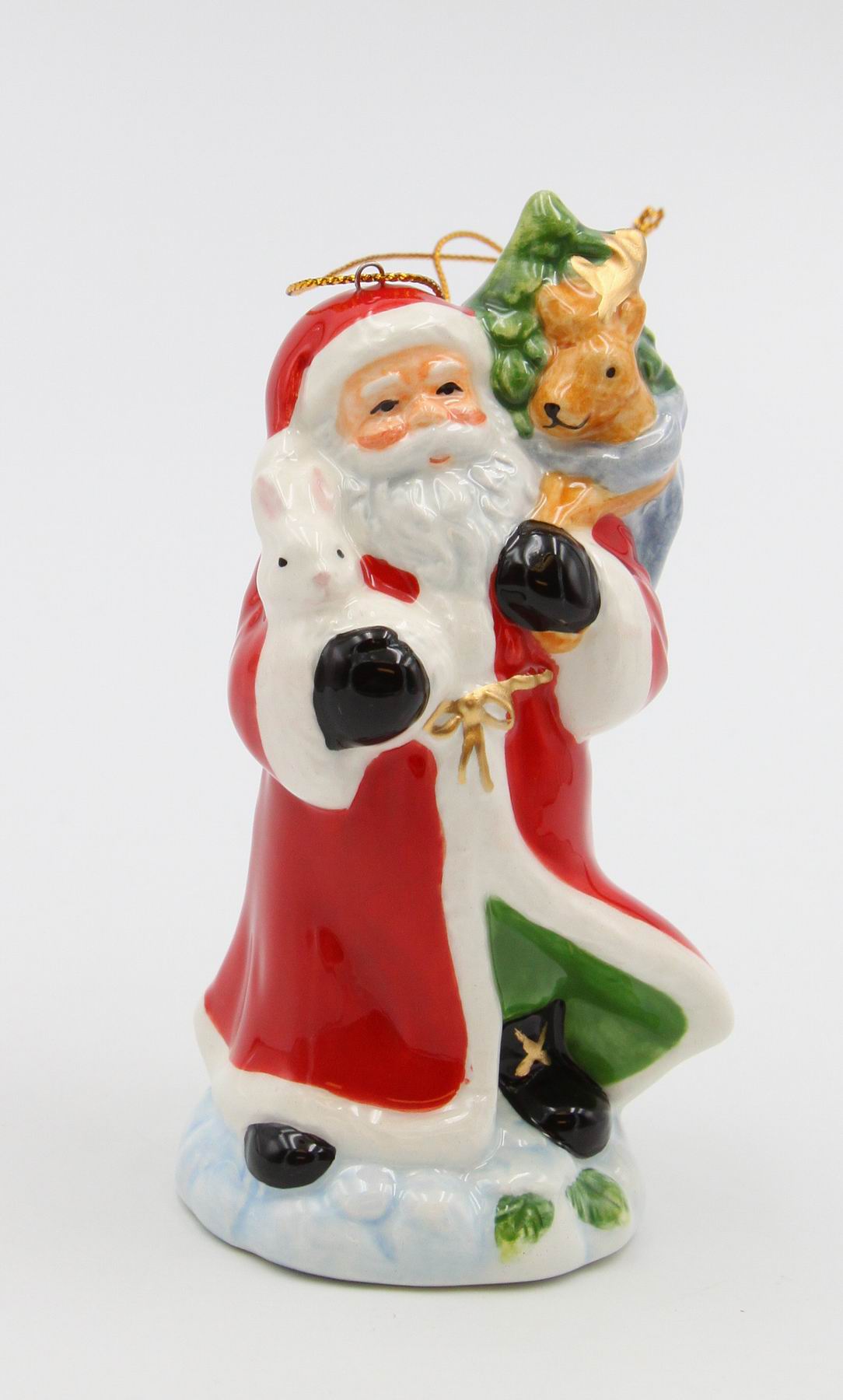 Ceramic Christmas Santa Carrying The Presents Ornament, Home Décor, Gift for Her, Gift for Mom, Kitchen Décor, Christmas Décor