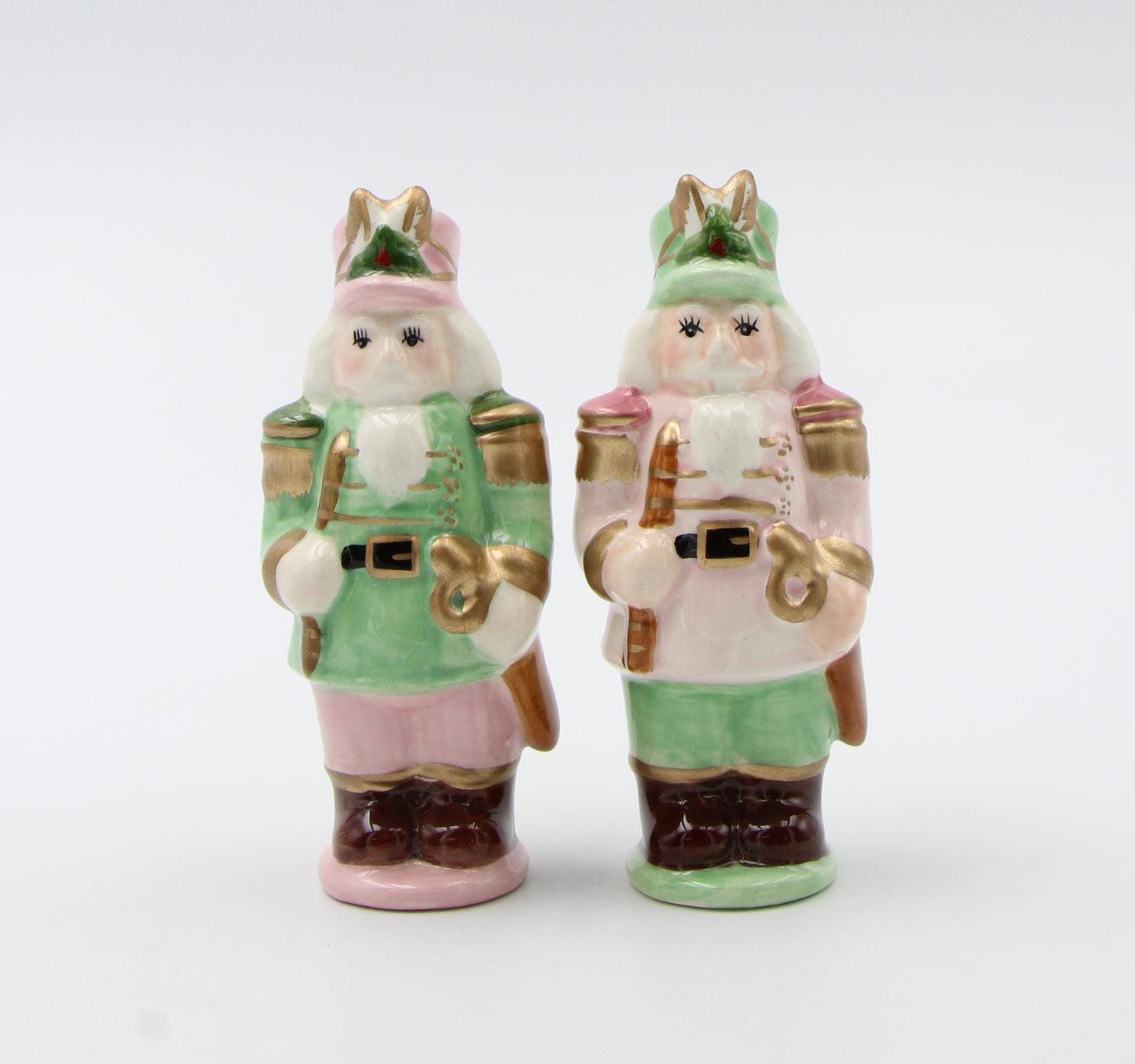 Ceramic Pastel Color Nutcracker Salt And Pepper Shakers, Home Décor, Gift for Her, Gift for Mom, Kitchen Décor, Christmas Décor