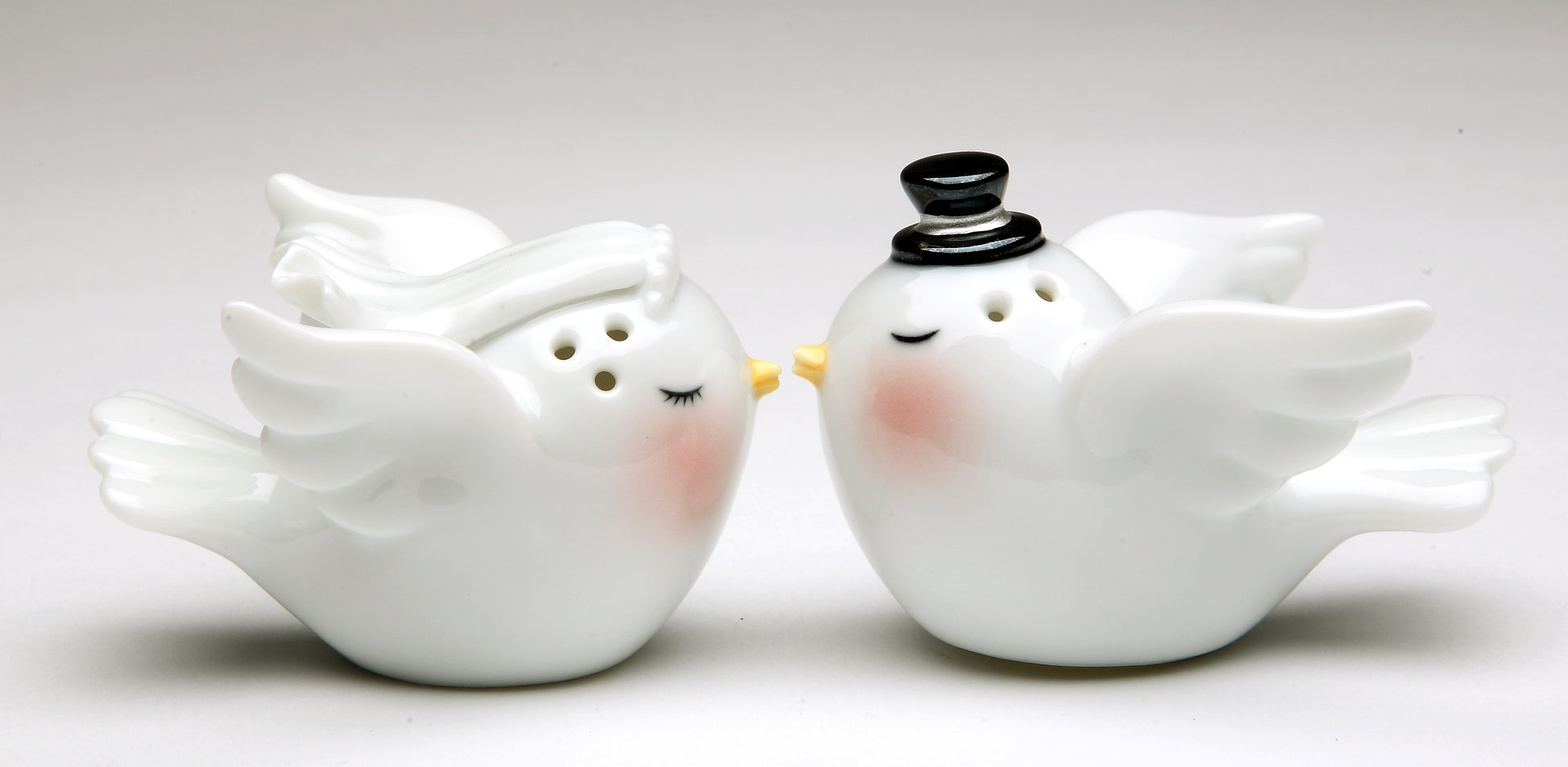 Bride and Groom Dove Birds Salt & Pepper - kevinsgiftshoppe