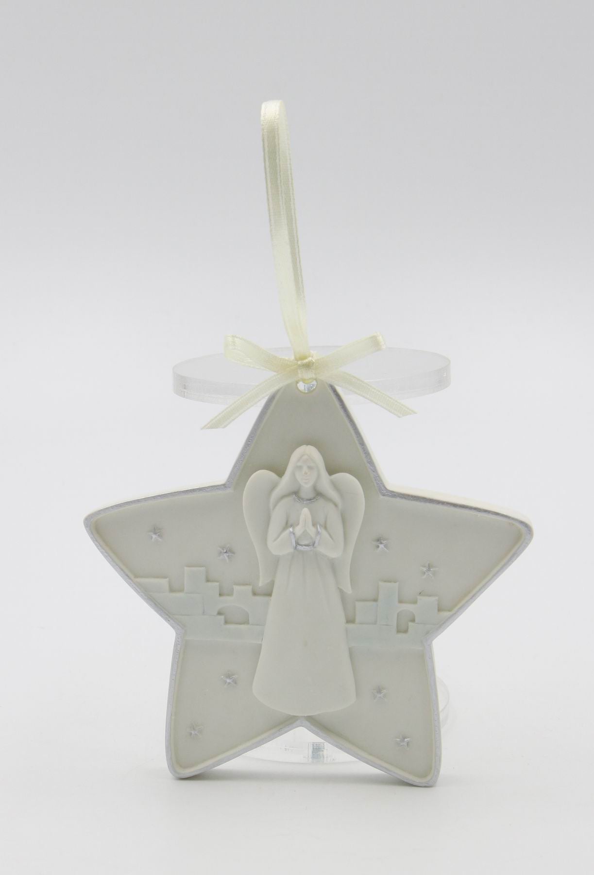 Ceramic North Star Angel Ornament, Home Décor, Religious Décor, Religious Gift, Church Décor, Baptism Gift, Christmas Decor