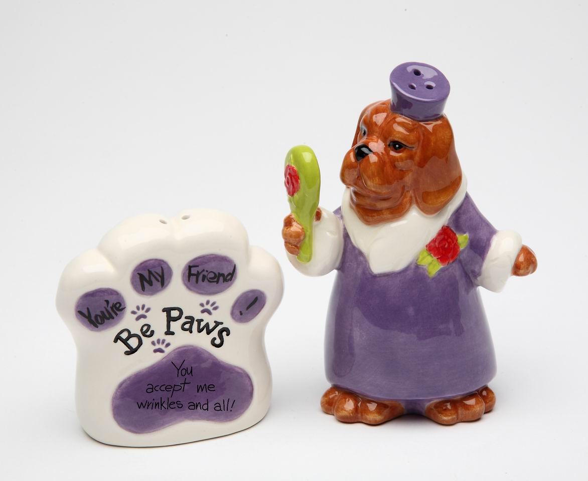 Be Paws - You Accept Me Wrinkles And All Dog Salt & Pepper - kevinsgiftshoppe