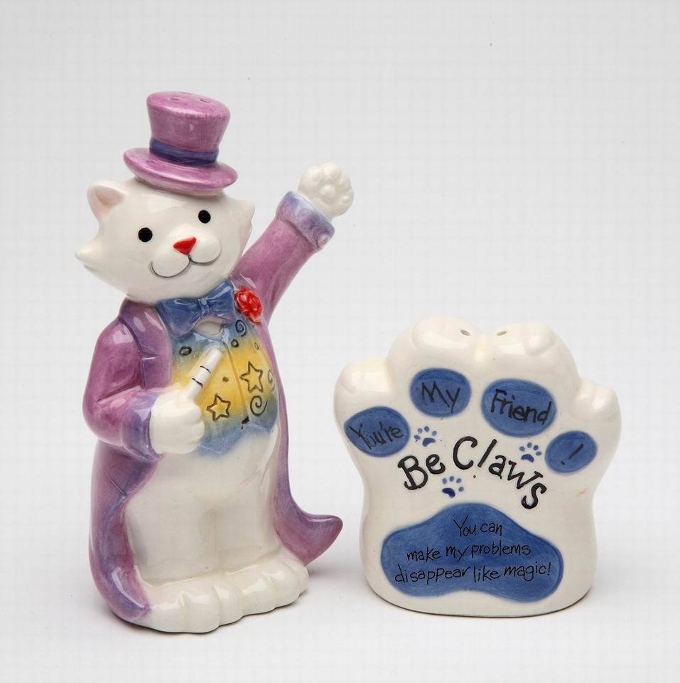 Be Claws - You Can Make Problems Disappear Cat Salt & Pepper - kevinsgiftshoppe