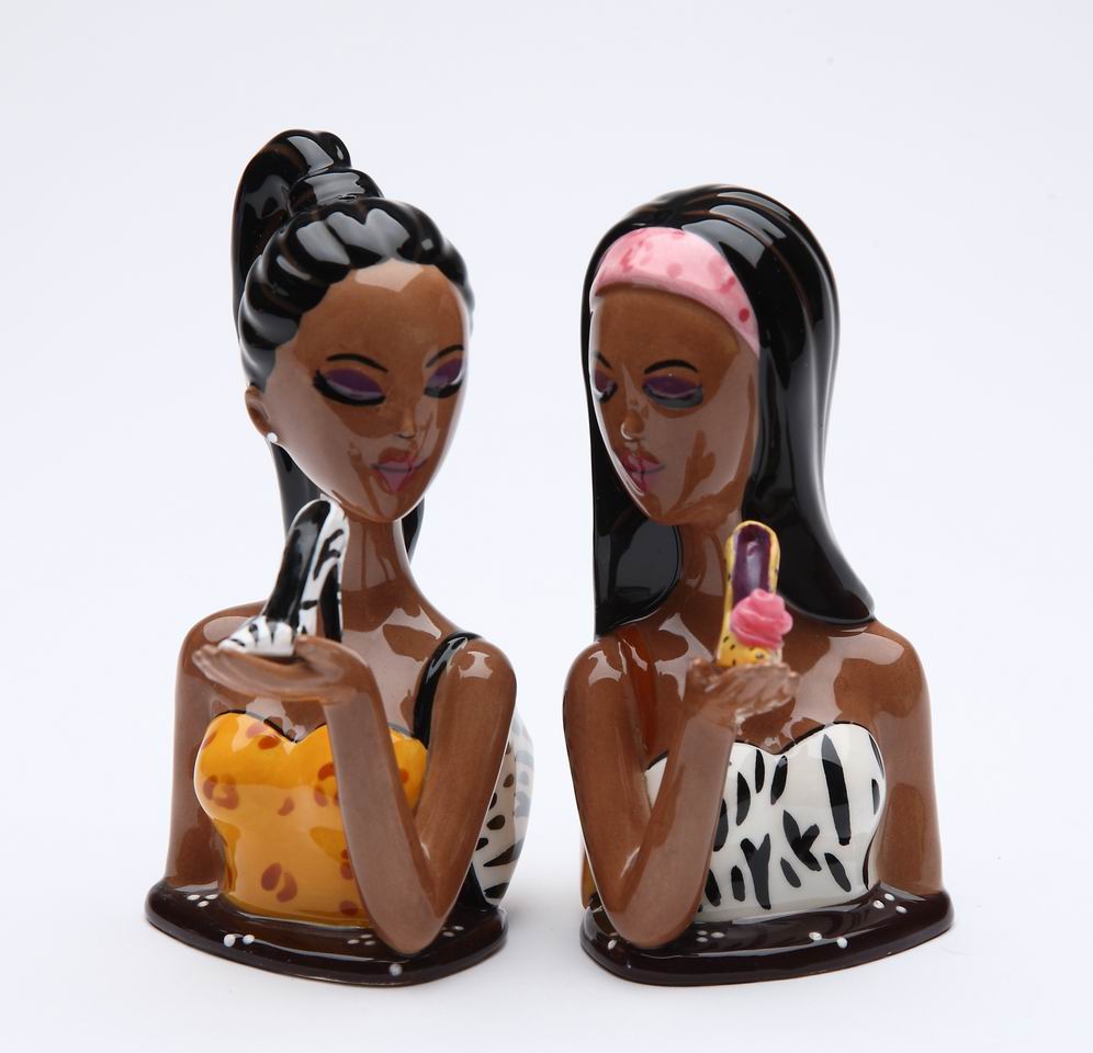 African American Lady Fashionista Salt & Pepper - kevinsgiftshoppe