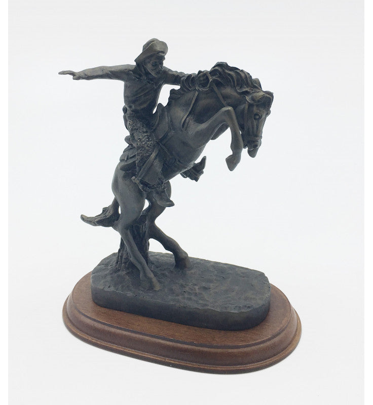 Cowboy Riding Horse Figurine - kevinsgiftshoppe
