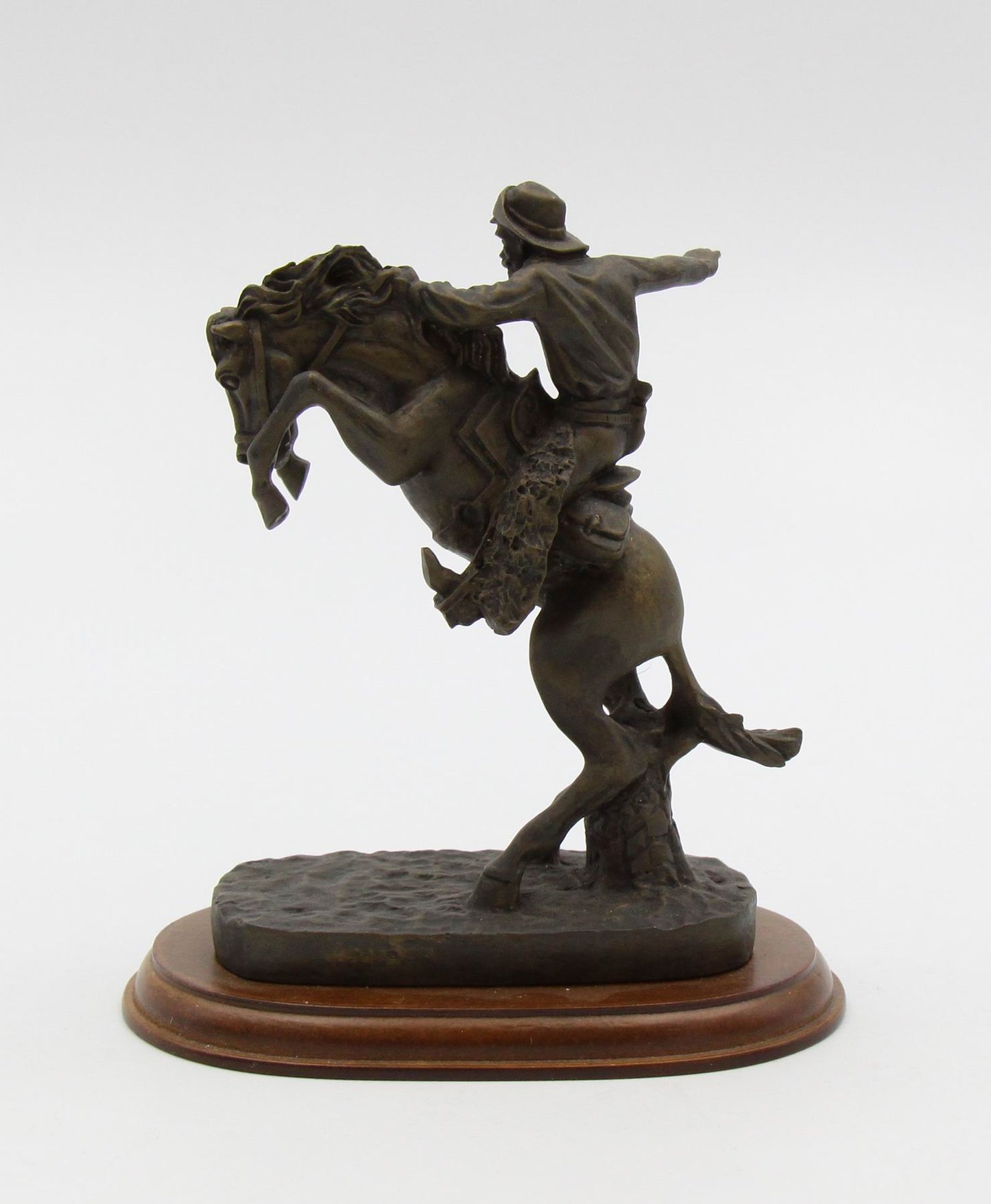 Cowboy Riding Horse Figurine, Home Décor, Gift for Him, Gift for Dad, Gift for Son, Office Décor, Game Room Decor
