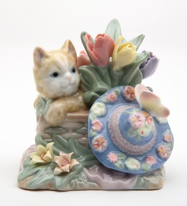 Cat With Hat & Butterfly - kevinsgiftshoppe