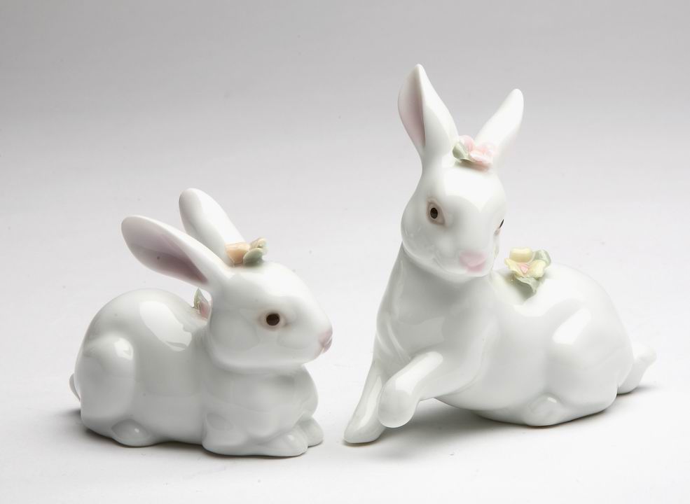 Set Of 2 Bunnies Figurine - kevinsgiftshoppe