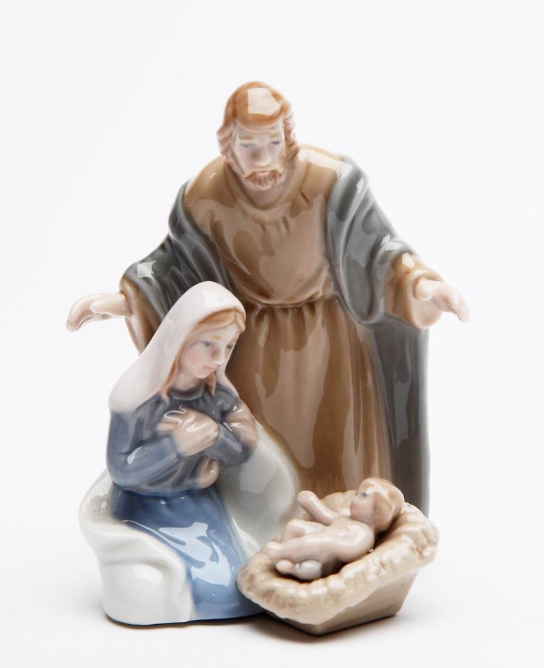 Ceramic Holy Family Nativity Figurine, Christmas Décor, Religious Décor, Religious Gift, Church Décor, Baptism Gift, Easter Décor