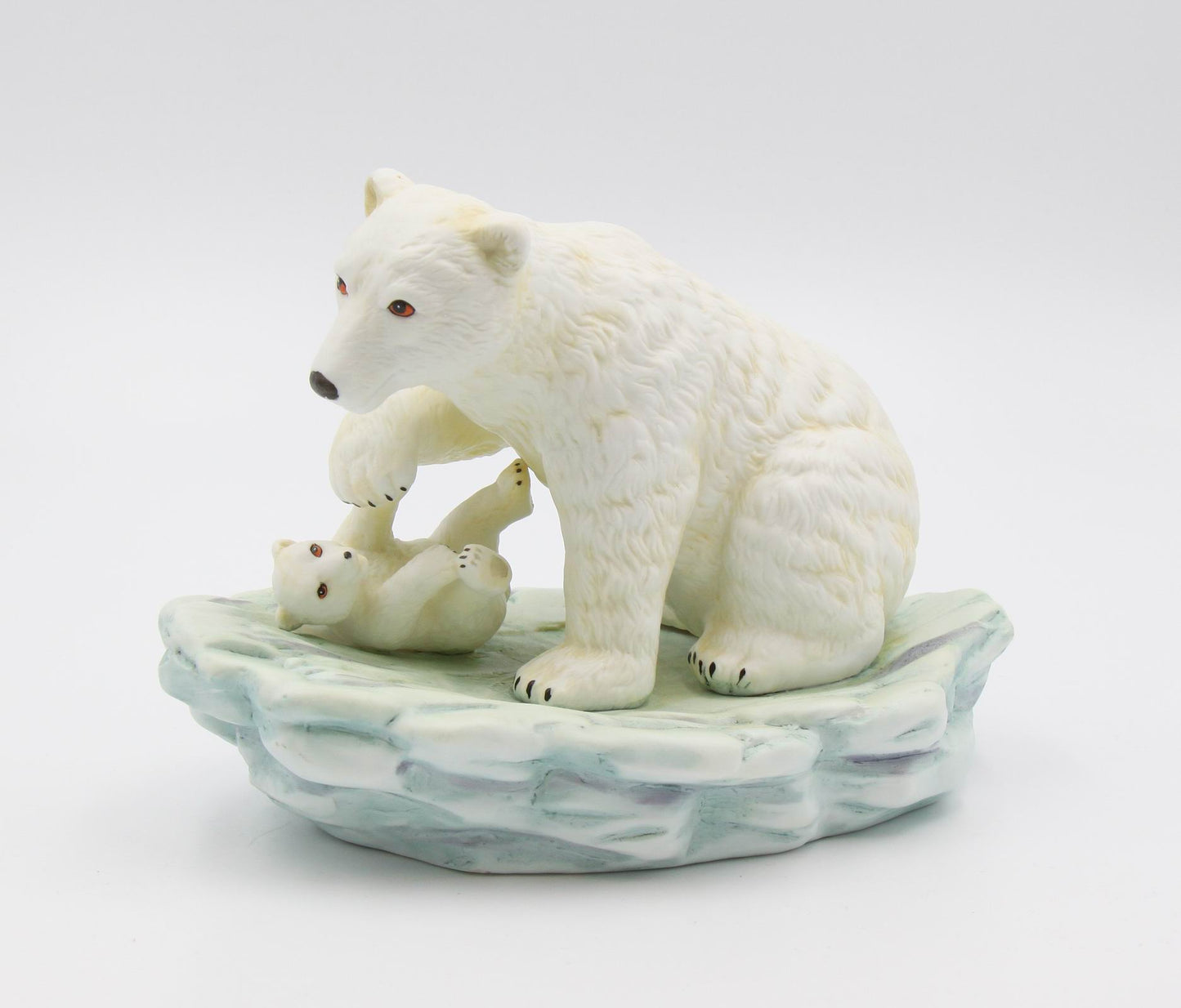 Ceramic Polar Bear Mom And Cub Figurine, Home Décor, Gift for Her, Gift for Mom, Kitchen Décor, Nature Lover Gift