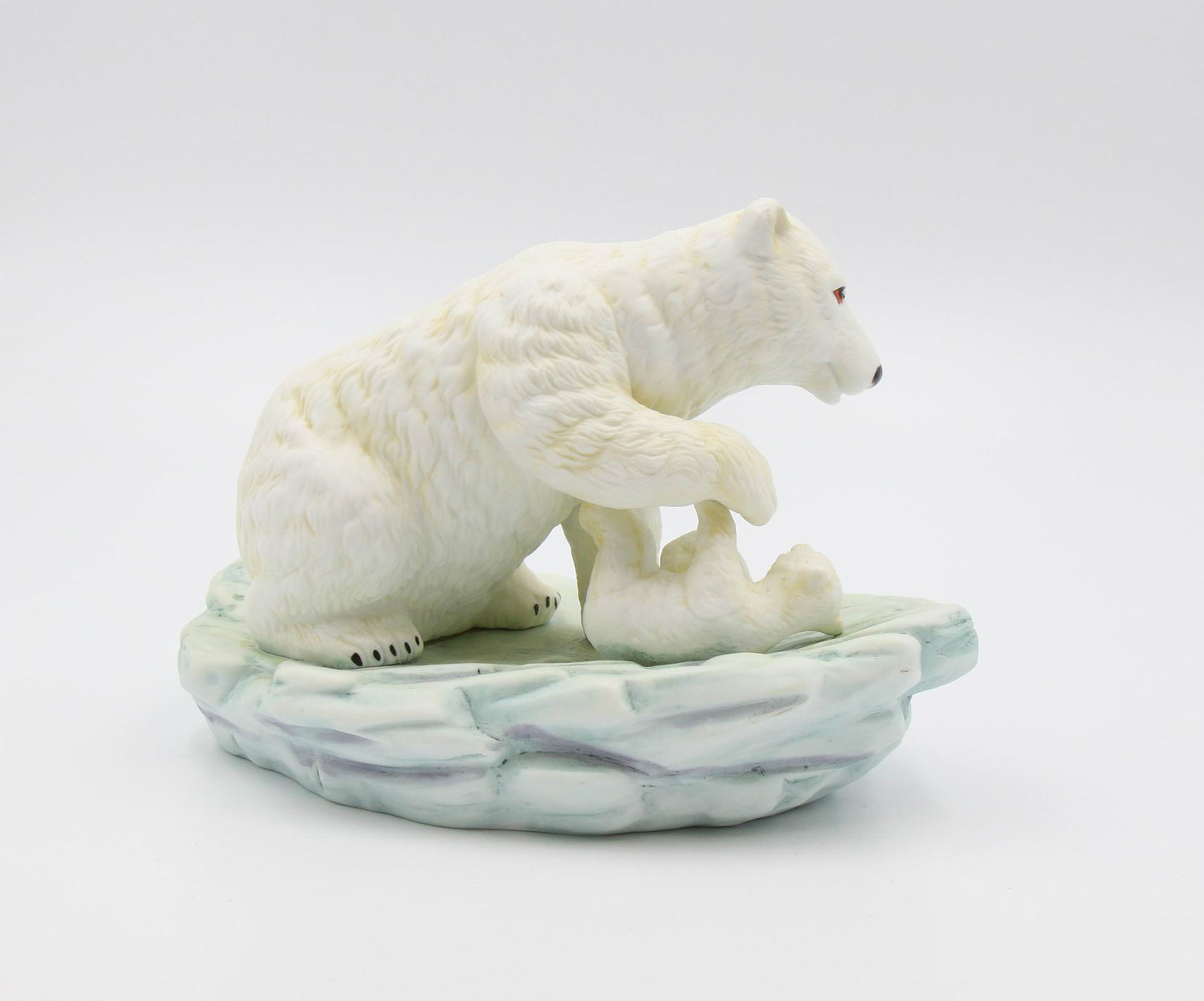 Ceramic Polar Bear Mom And Cub Figurine, Home Décor, Gift for Her, Gift for Mom, Kitchen Décor, Nature Lover Gift