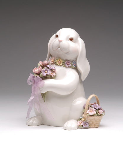 Easter Bunny Bouquet Music Box - kevinsgiftshoppe